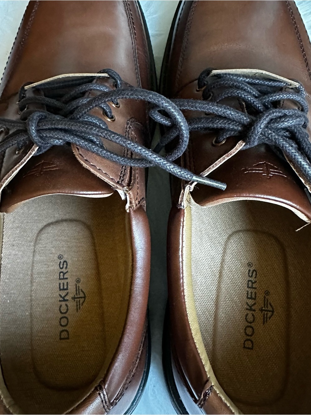 Dockers 9.5M Barker Brown Genuine Leather Oxford Dress Shoes Men's Like New - Picture 7 of 14